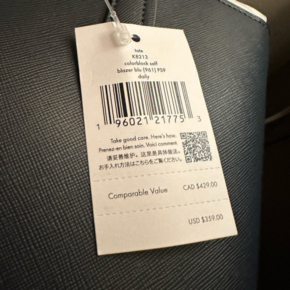 SOLD! Kate Spade Daily Tote in Blazer Blue Multi / Color Block - Picture 12 of 12